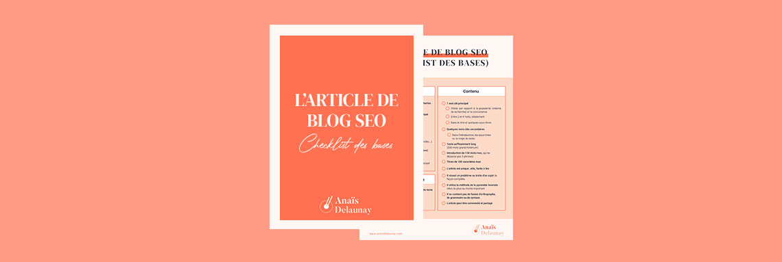 Bannière Checklist Article de Blog SEO